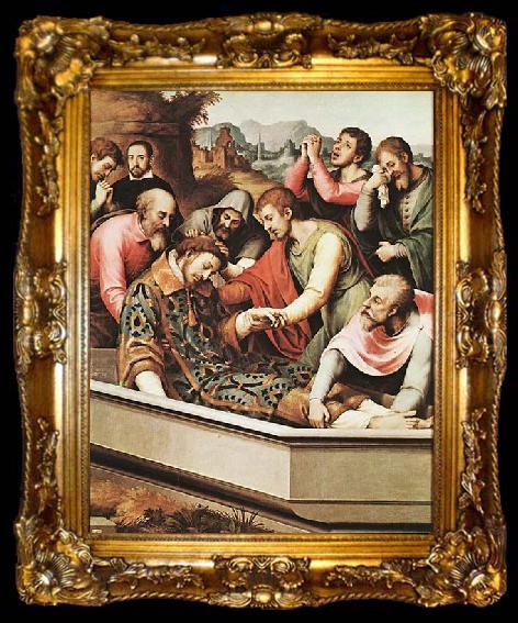 framed  Juan de Juanes The Entombment of St Stephen Martyr, ta009-2